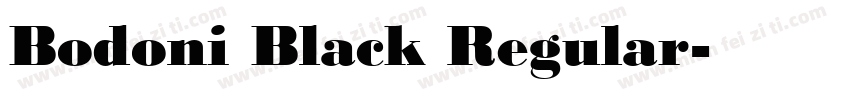 Bodoni Black Regular字体转换